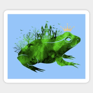 Fairy Tale Frog Prince with Gold Crown Sticker